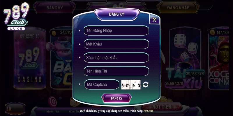 Khi đăng ký tài khoản tại 789Club bạn sẽ được yêu cầu cung cấp thông tin